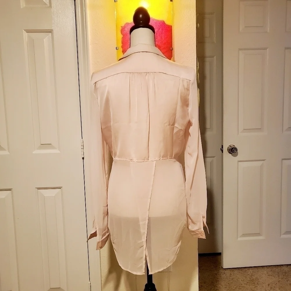 Free People | Sheer Pink Blouse